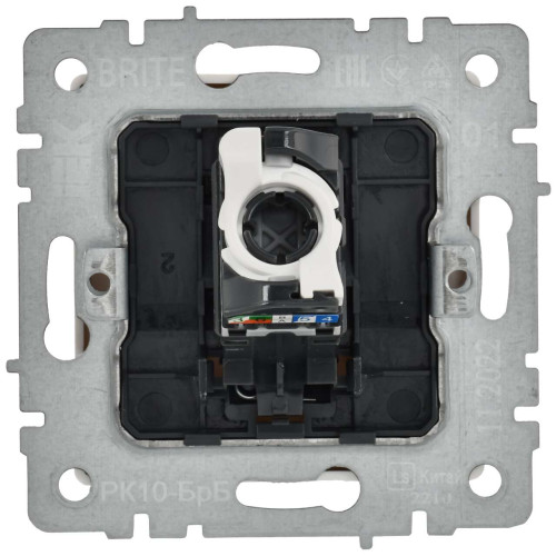 BRITE Розетка компьютерная RJ45 кат.5E РК10-БрБ белый