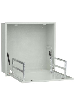 ITK LINEA R Шкаф встраиваемый потолочный 4U 600х600мм дверь металлическая серый