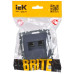 BRITE Розетка двойная RJ11+RJ45 кат.5E РК/Т12-БрМ маренго IEK