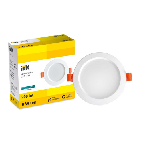 LED DVO 1720 9W 4000K IP20 IEK