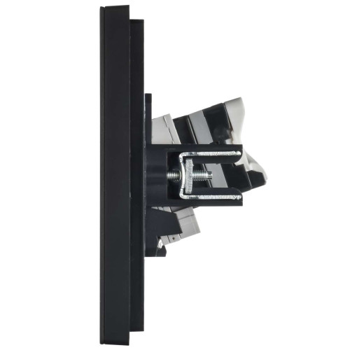 FORTE&PIANO Розетка двойная RJ11+RJ45 кат.5E FP135M металл черный IEK