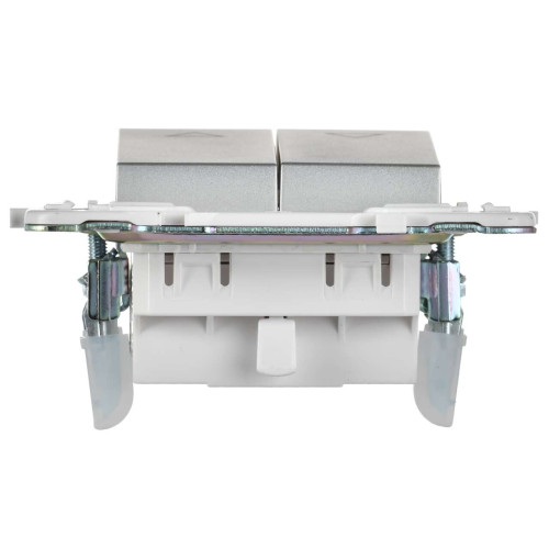 SKANDY Выключатель жалюзи 10А SK-V12S серебряный IEK