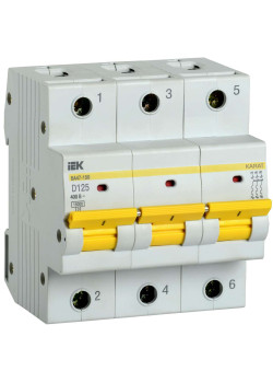 KARAT Автоматический выключатель ВА47-150 3P D 125А 15кА IEK