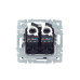 BRITE Розетка компьютерная двойная RJ45 кат.5E РК10-2-БрМ маренго IEK