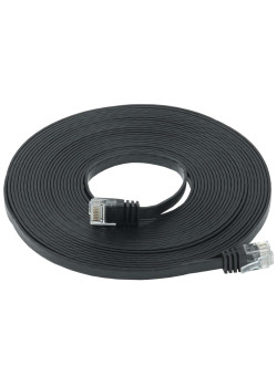 ITK Коммутационный шнур плоский (патч-корд) кат.6 UTP 7м чёрный
