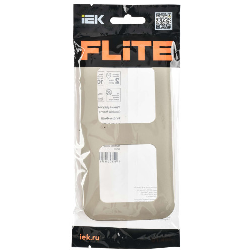 FLITE Рамка 2-местная РУ-2-А-ФлШ шампань IEK FLITE Рамка 2-местная РУ-2-А-ФлШ шампань IEK