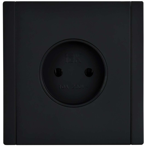 FORTE&PIANO Розетка 1-местная без заземления без защитных шторок винтовое крепление 10А FP118M металл черный IEK FORTE&PIANO Розетка 1-местная без заземления без защитных шторок винтовое крепление 10А FP118M металл черный IEK