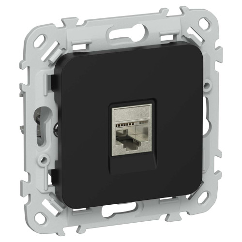 FLITE Розетка компьютерная RJ45 категория 5Е STP РК5е-1-1-ФлЧ черный IEK