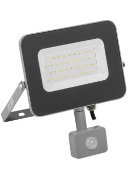 Прожектор светодиодный СДО 07-30Д с датчиком движения IP54 серый IEK