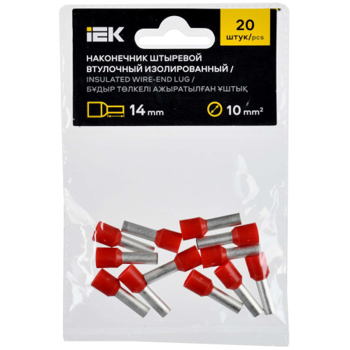Наконечник НШВИ 10-14 темно-красный (20шт/упак) IEK