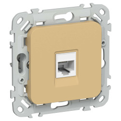 FLITE Розетка компьютерная RJ45 категория 5Е UTP РК5е-1-0-ФлШм шамуа IEK