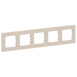 FLITE Рамка 5-местная РУ-5-К-ФлЛ льняной IEK