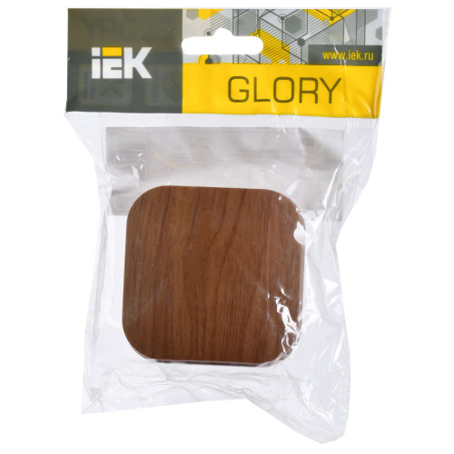 GLORY Выключатель 1-клавишный для открытой установки ВС20-1-0-ХД дуб IEK