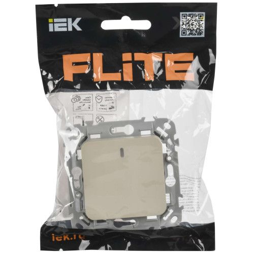 FLITE Выключатель 1-клавишный с индикацией 10А ВС11-1-1-ФлСл сливочный IEK FLITE Выключатель 1-клавишный с индикацией 10А ВС11-1-1-ФлСл сливочный IEK