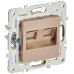 SKANDY Розетка компьютерная двойная RJ45 кат.6 SK-K04Sa песочный IEK