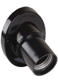 Патрон настенный угловой Пкб27-04-К31 карболитовый Е27 черный (50шт) (стикер на изделии) IEK