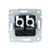 BRITE Розетка компьютерная двойная RJ45 кат.5E РК10-2-БрКр бежевый IEK