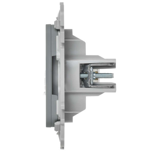 FLITE Розетка 2-местная RJ45/TV категория 5Е UTP РКТВ5е-2-0-ФлС серый IEK