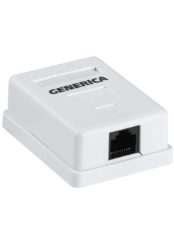 Розетка информационная настенная RJ45 кат.5E UTP 1 порт GENERICA