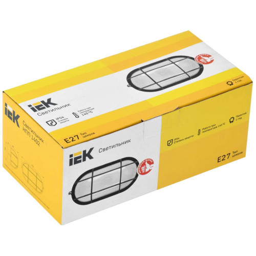 Светильник НПП1402 овал с решеткой 60Вт IP54 белый IEK