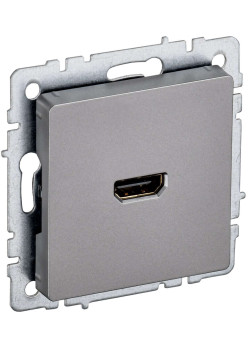 BRITE Розетка HDMI РHDMI-0-БрС сталь IEK