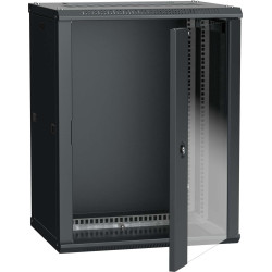 ITK Шкаф настенный LINEA W 15U 600х450мм дверь стекло RAL 9005