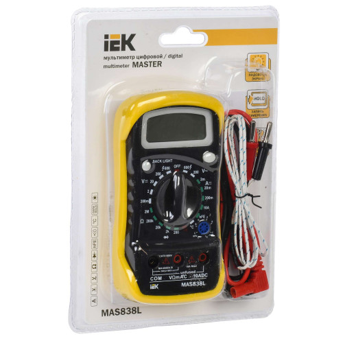 Мультиметр цифровой MASTER MAS838L IEK