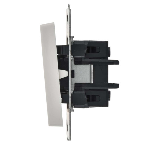 BRITE Выключатель 2-клавишный проходной 10А ВС10-2-6-БрБ белый