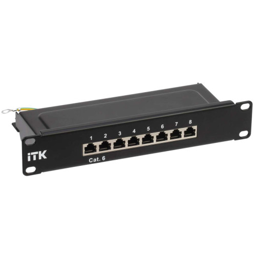 ITK 1U патч-панель кат.6 STP 8 портов 10