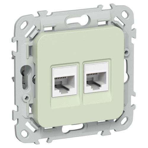 FLITE Розетка 2-местная компьютерная RJ45 категория 6 UTP РК6-2-0-ФлП панг IEK