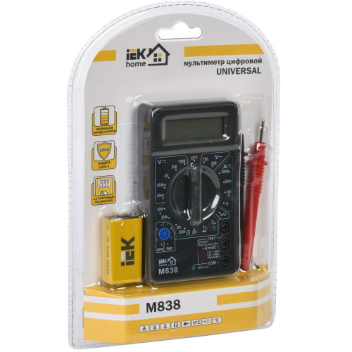 Мультиметр цифровой Universal M838 IEK серия Home
