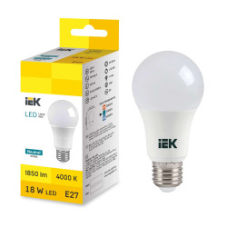 LED Bulb A65 18W 4000K E27 IEK