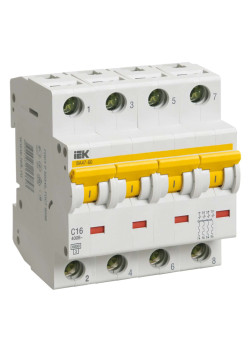 Автоматический выключатель ВА47-60 4Р 63А 6кА С IEK