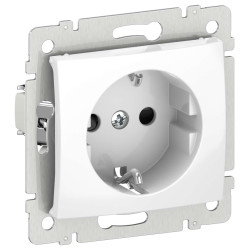 IEKVALENA Розетка 1-местная с заземлением с защитными шторками 16А 6942691 белый IEK