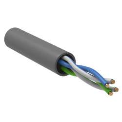 Витая пара U/UTP 5E 24AWG 2PR PVC 1м серый 100м РФ GENERICA