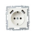 BRITE Розетка 1-местная с заземлением с защитными шторками 16А с USB A+A 5В 2,1А РЮш10-1-БрЖ жемчуг IEK
