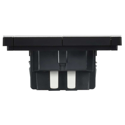 FORTE&PIANO Выключатель 2-клавишный 10А FP205M металл белый IEK