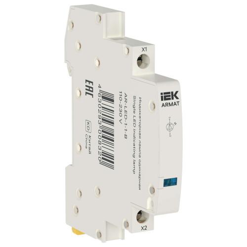 ARMAT Лампа индикаторная одинарная LED 110-230В AC голубая IEK