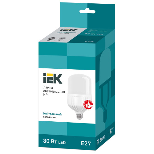 Лампа светодиодная HP 30Вт 230В 4000К E27 IEK
