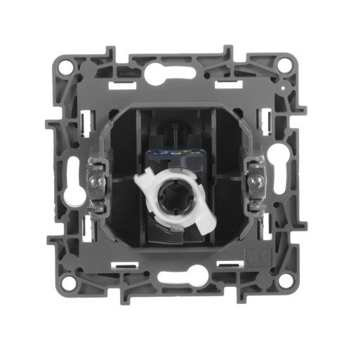 ETIKA Розетка компьютерная RJ45 категория 5Е UTP антрацит