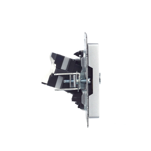 BRITE Розетка двойная TV+RJ45 кат.5E РТВ/РК12-БрА алюминий IEK