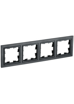 BRITE Рамка 4-местная РУ-4-БрЧ черный IEK