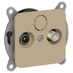 FLITE Розетка 2-местная TV+SAT экранированная оконечная РТВс-2-1-1-ФлХ хаки IEK