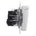 BRITE Розетка 1-местная с заземлением с защитными шторками и крышкой 16А IP20 РСбш10-3-БрА алюминий IEK