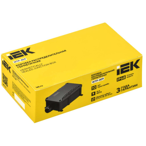 Коробка распределительная герметичная WTP-409 2 ввода IP68 IEK