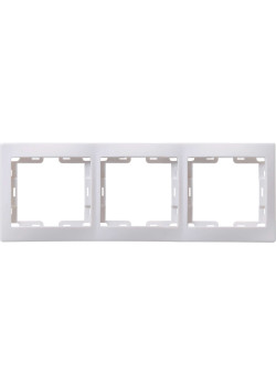 KVARTA Рамка 3-местная вертикальная РВ-3-КБ белый IEK