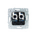BRITE Розетка компьютерная двойная RJ45 кат.6 РК11-2-БрС сталь IEK