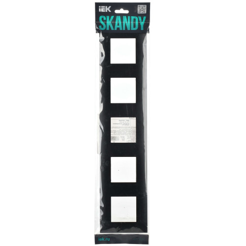 SKANDY Рамка 5-местная SK-F05Bl черный IEK