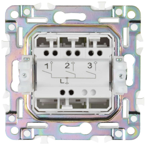 SKANDY Выключатель 3-клавишный 10А SK-V11T титан IEK