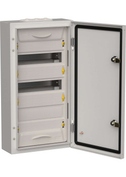 TITAN 5 Корпус металлический ЩРн-36 (1х36) 585х310х140мм IP54 серый (одна дверь) IEK